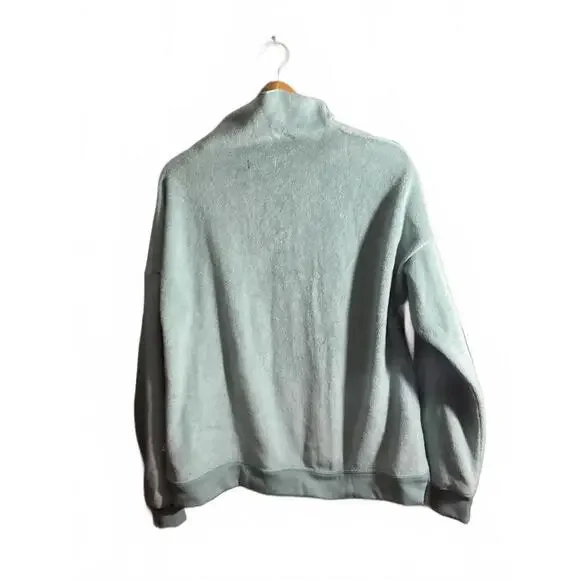 Toad & Co Cozy Mint Green Fleece Pullover Sweatshirt Medium - Picture 6 of 11